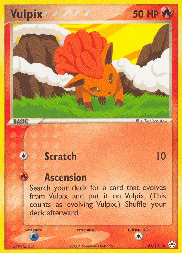 Vulpix 81 card from Hidden Legends