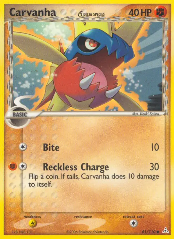 Carvanha δ 61 card from Holon Phantoms