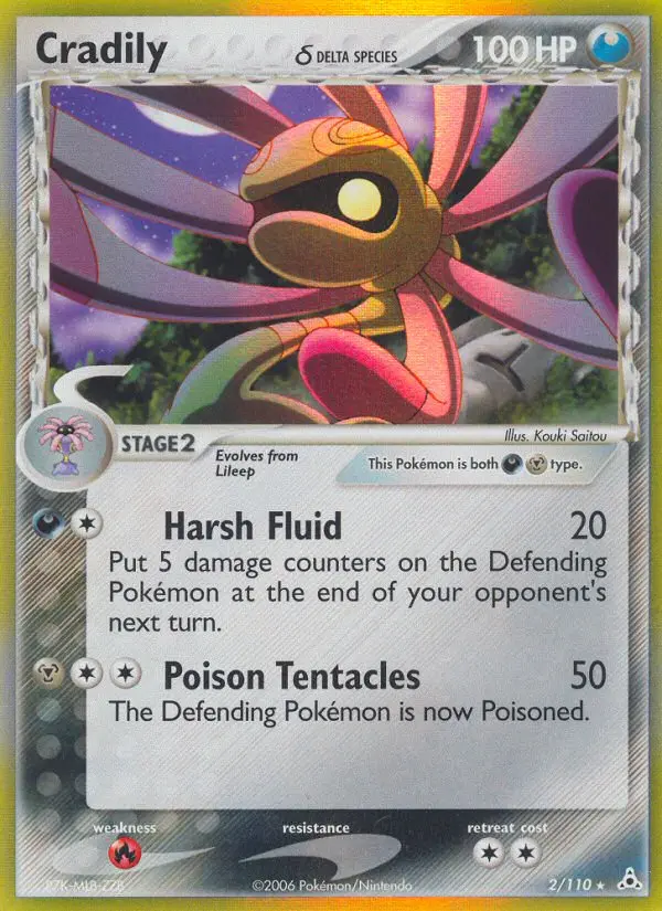 Cradily δ 2 — Holon Phantoms 2, Holofoil finish