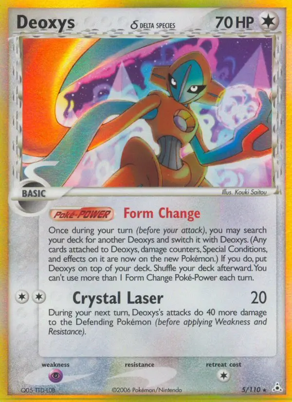 Deoxys δ 5 — Holon Phantoms 5, Holofoil finish