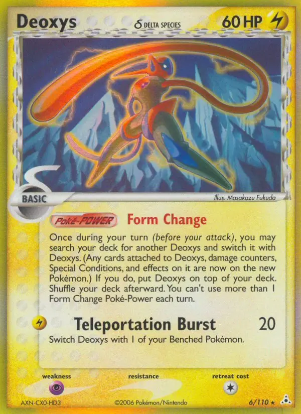Deoxys δ 6 card from Holon Phantoms