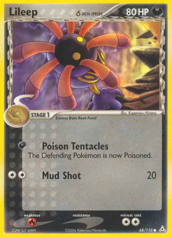 Lileep δ 68 card from Holon Phantoms