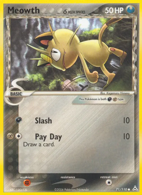 Meowth δ 71 — Holon Phantoms 71, Normal finish