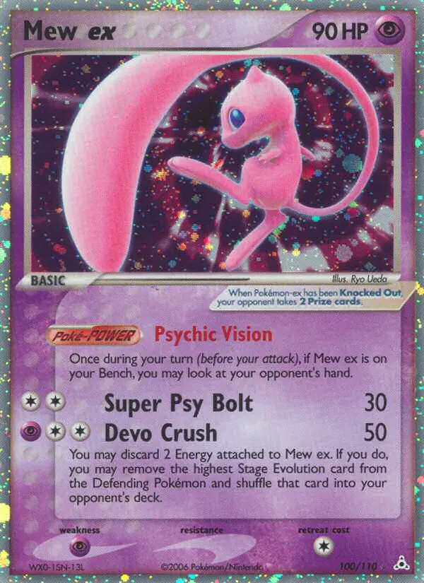 Mew ex 100 — Holon Phantoms 100, Holofoil finish