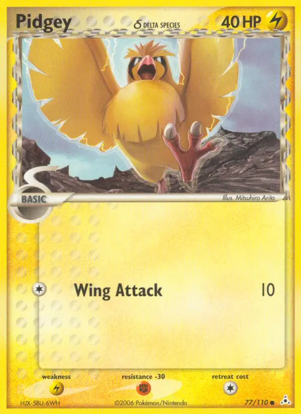 Pidgey δ 77 — Holon Phantoms 77, Normal finish
