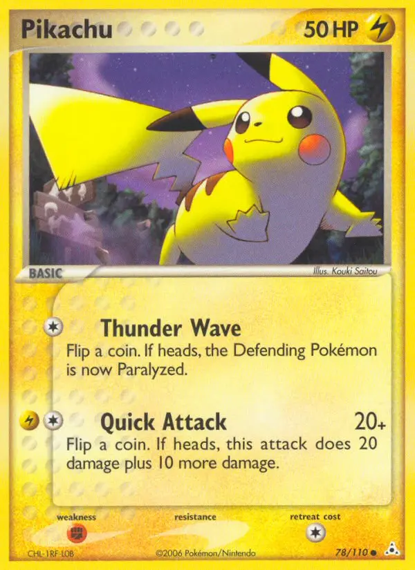 Pikachu 78 card from Holon Phantoms