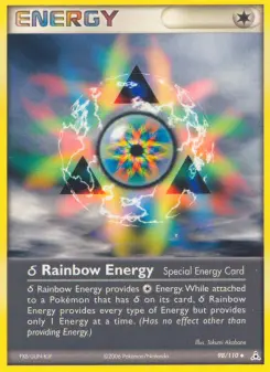 δ Rainbow Energy 98 — shown as an example of the Reverse Holofoil finish