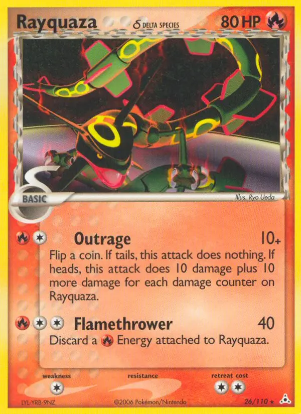 Rayquaza δ 26 — Holon Phantoms 26, Normal finish