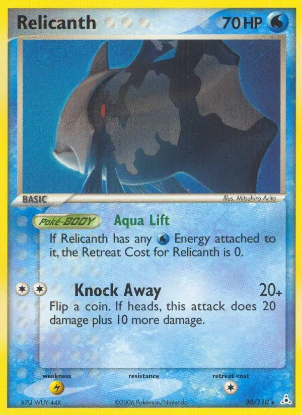 Relicanth 30 card from Holon Phantoms