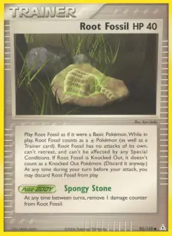 Root Fossil 93 — shown as an example of the Reverse Holofoil finish
