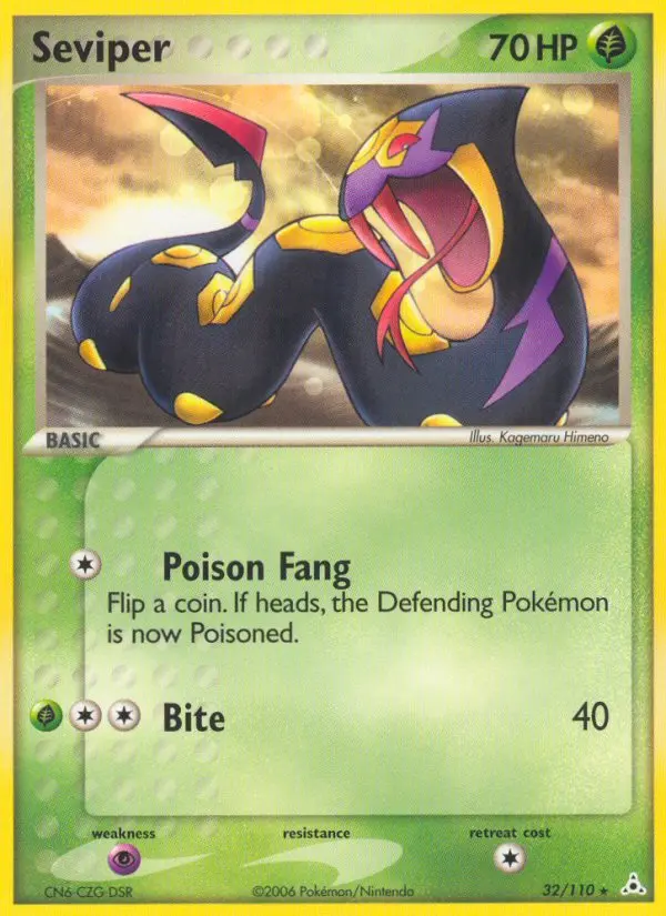 Seviper 32 card from Holon Phantoms