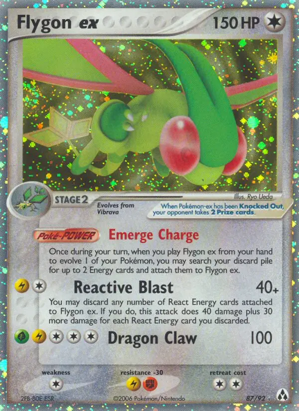 Flygon ex 87 card from Legend Maker