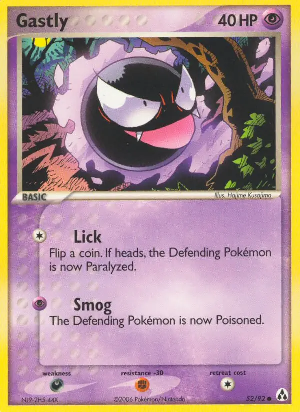 Gastly 52 card from Legend Maker