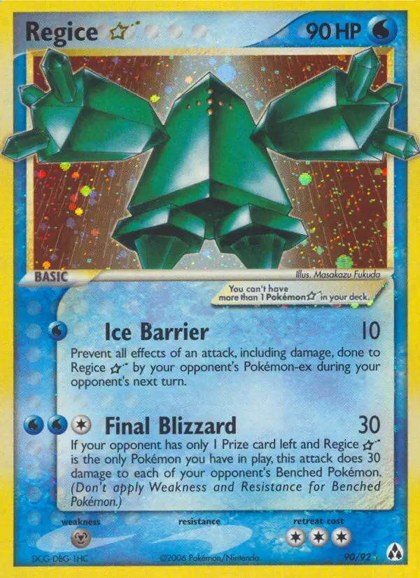 Regice ★ 90 card from Legend Maker