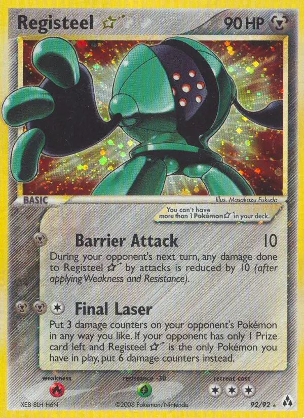 Registeel ★ 92 card from Legend Maker