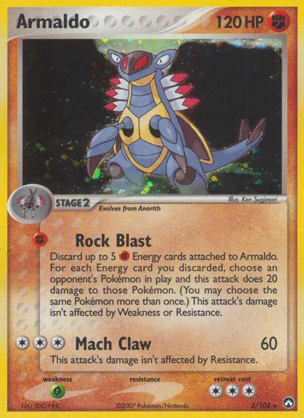 Armaldo 3 — Power Keepers 3, Holofoil finish