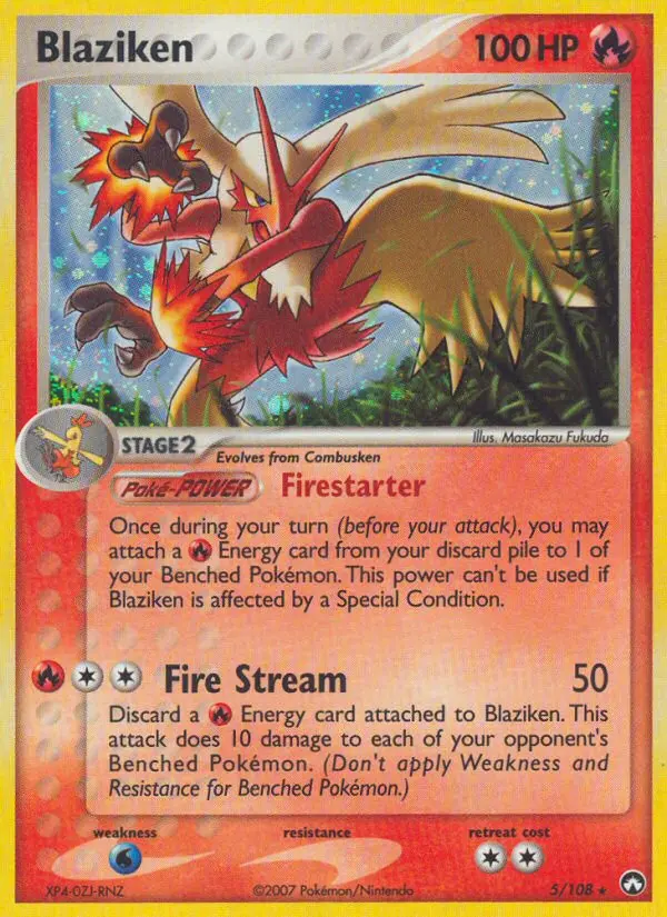 Blaziken 5 card from Power Keepers