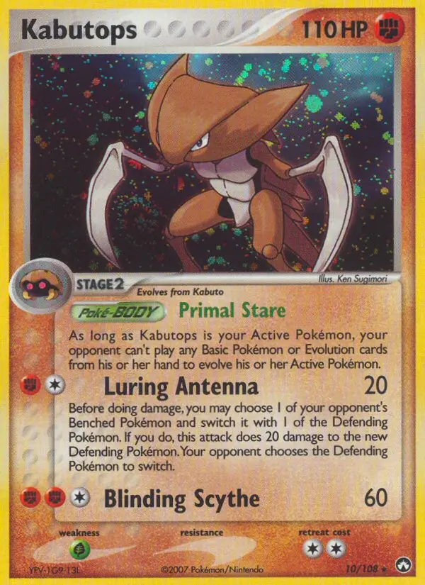 Kabutops 10 card from Power Keepers