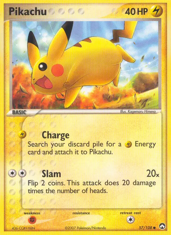 Pikachu 57 card from Power Keepers