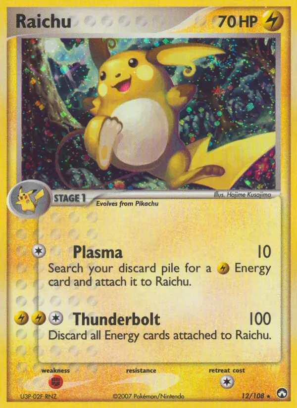 Raichu 12 card from Power Keepers