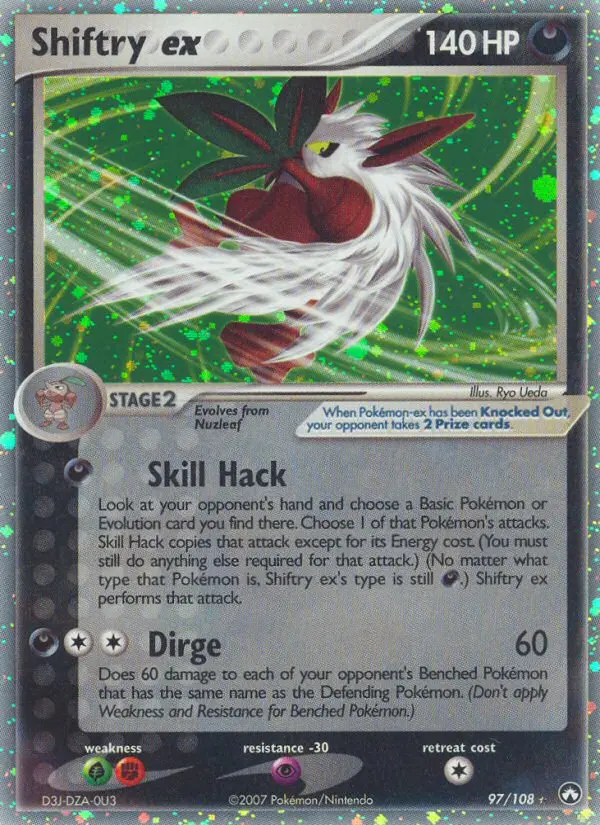 Shiftry ex 97 — Power Keepers 97, Holofoil finish