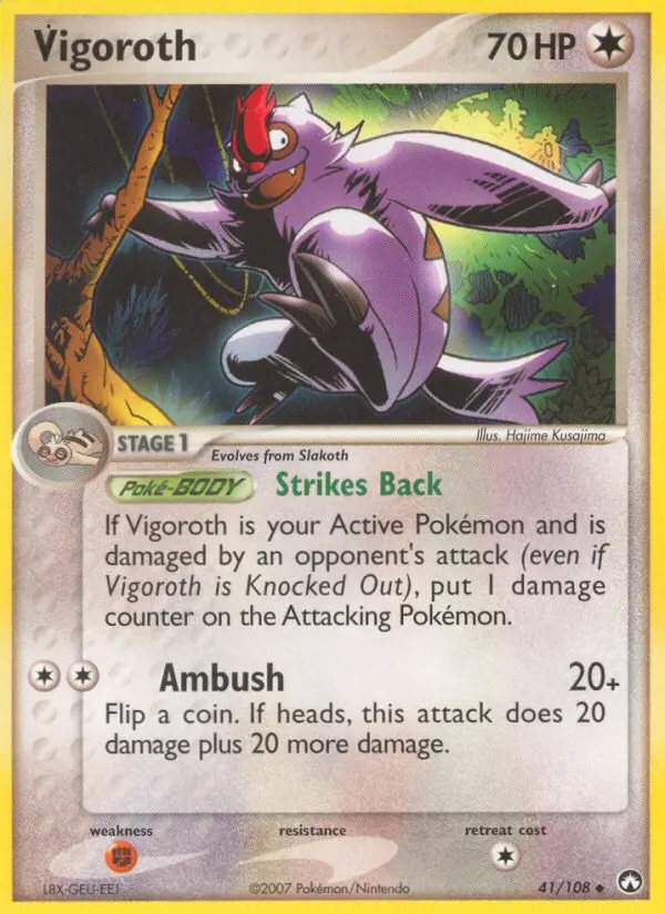 Vigoroth 41 card from Power Keepers
