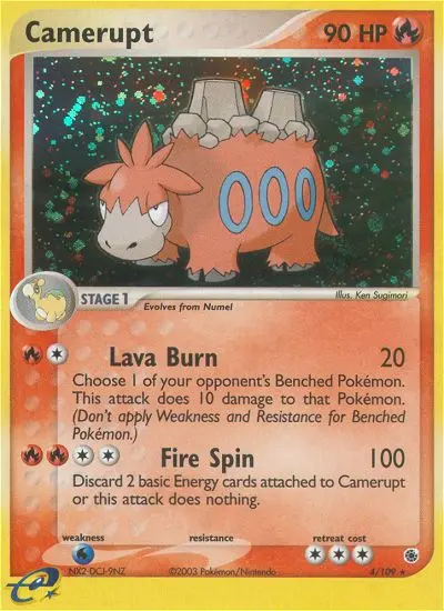 Camerupt 4 card from Ruby & Sapphire