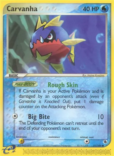 Carvanha 51 card from Ruby & Sapphire