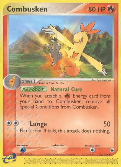 Combusken 28 card from Ruby & Sapphire