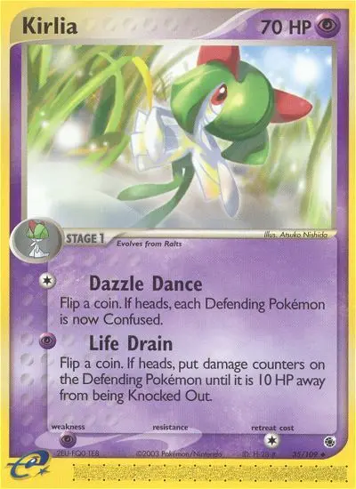 Kirlia 35 card from Ruby & Sapphire