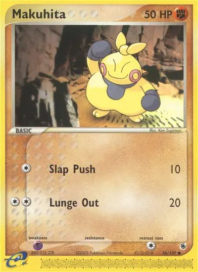 Makuhita 56 card from Ruby & Sapphire