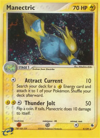 Manectric 9 card from Ruby & Sapphire