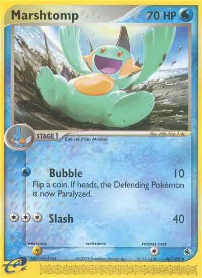 Marshtomp 40 card from Ruby & Sapphire