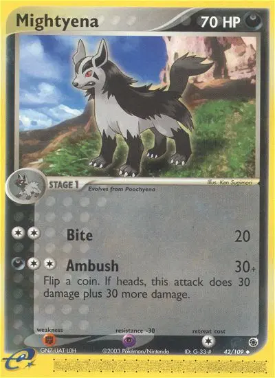 Mightyena 42 card from Ruby & Sapphire