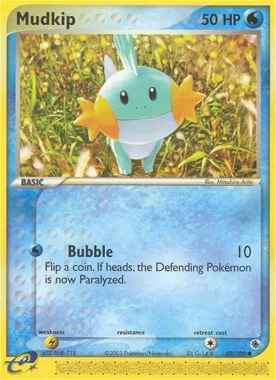 Mudkip 59 card from Ruby & Sapphire