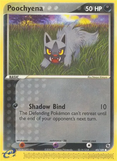 Poochyena 65 card from Ruby & Sapphire