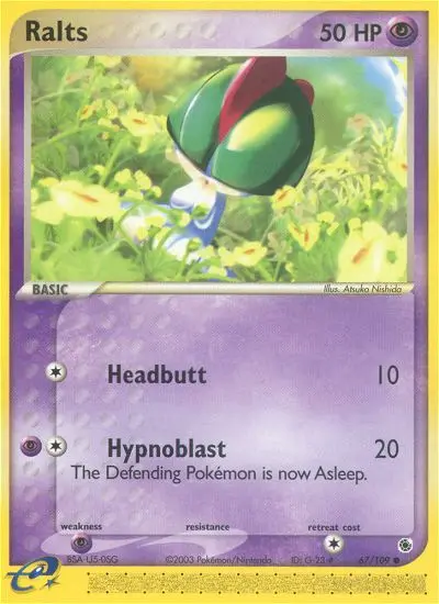 Ralts 67 card from Ruby & Sapphire