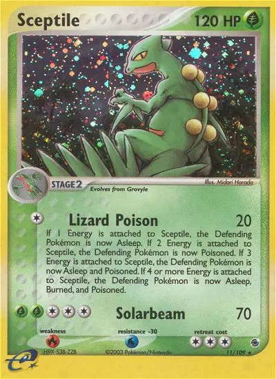 Sceptile 11 card from Ruby & Sapphire