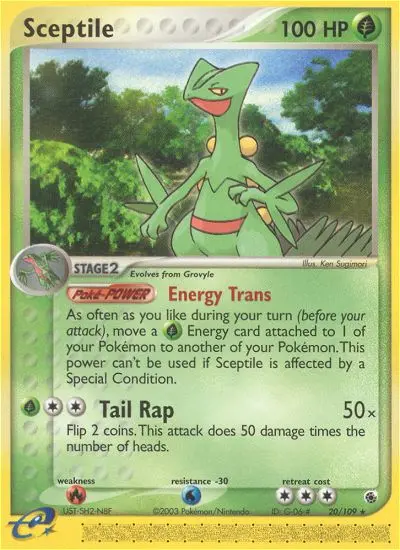 Sceptile 20 card from Ruby & Sapphire