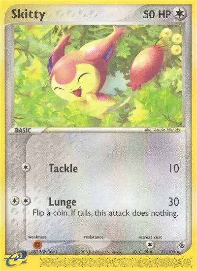 Skitty 71 card from Ruby & Sapphire