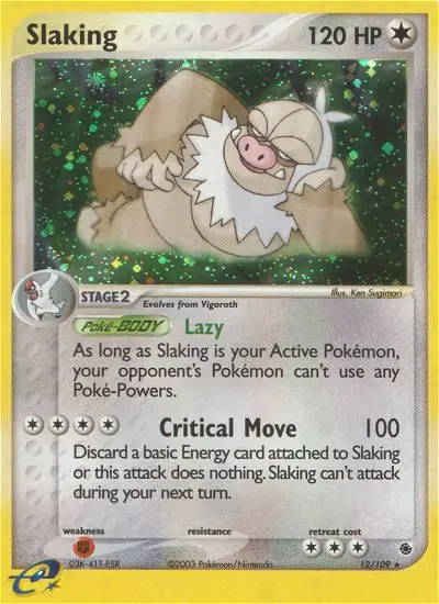 Slaking 12 card from Ruby & Sapphire