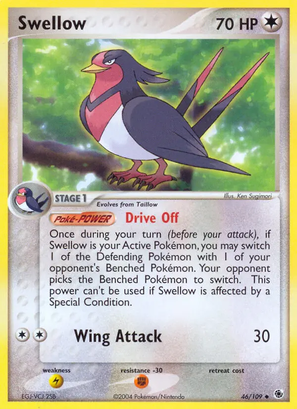 Swellow 46 card from Ruby & Sapphire