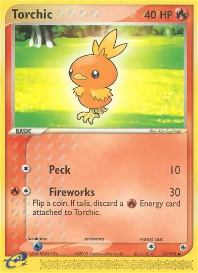 Torchic 73 card from Ruby & Sapphire