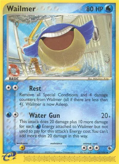 Wailmer 48 card from Ruby & Sapphire
