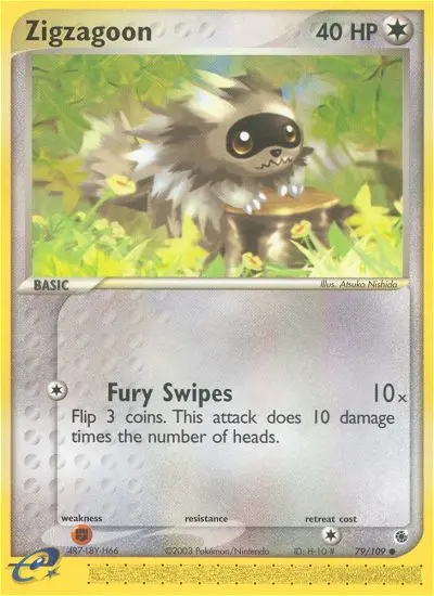 Zigzagoon 79 card from Ruby & Sapphire