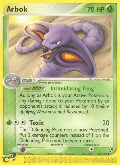 Arbok 29 card from Sandstorm