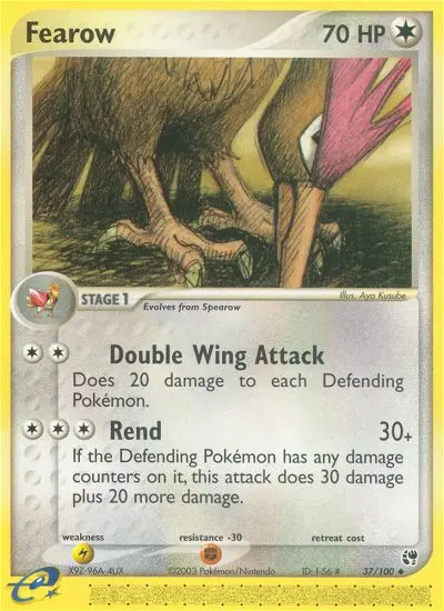 Fearow 37 card from Sandstorm