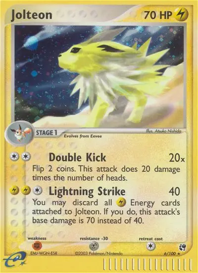 Jolteon 6 card from Sandstorm