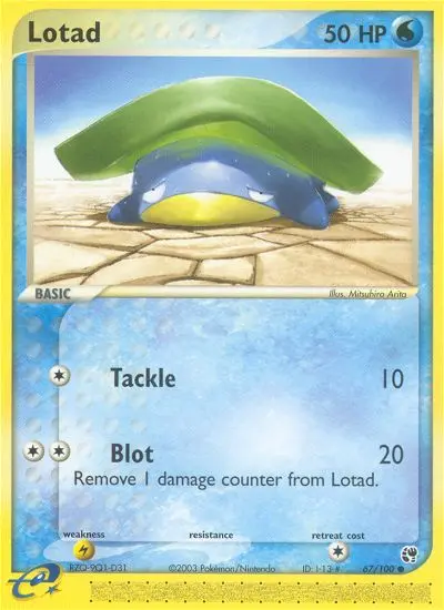 Lotad 67 card from Sandstorm