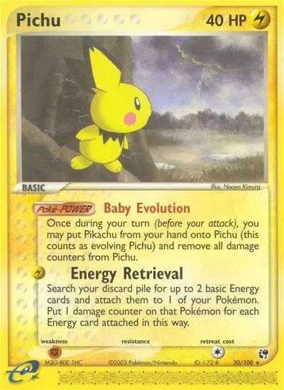 Pichu 20 card from Sandstorm